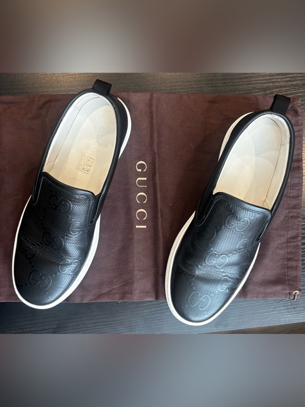 Authentic Gucci slightly Pre Loved Mens loafers with rubber sole